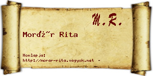 Morár Rita névjegykártya